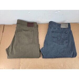 AG Adriano Goldschmied The Graduate Tailored Leg Khaki Pants Mens 38x32  2 of